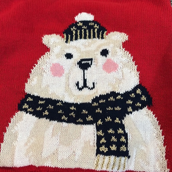 Old Navy Toddler girl polar winter bear sweater super cute! Sz 5t - Picture 2 of 5